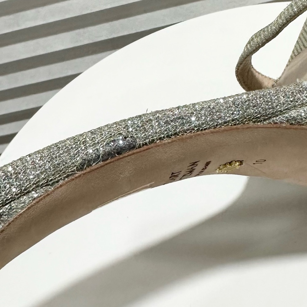 🌹STUART WEITZMAN 🌹 Nudistcurve Metallic Platform Sandals Size: 10 - Picture 7 of 13
